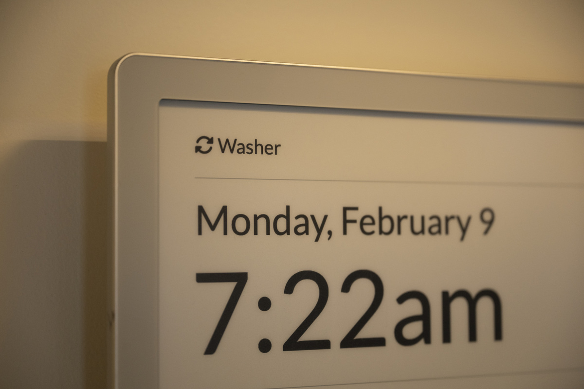 Laundry done notification on display